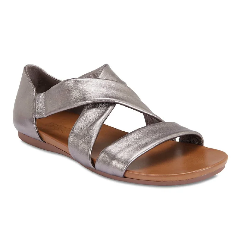 Abel Sandal in Pewter Leather