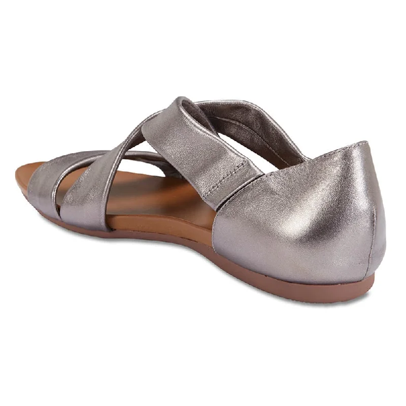 Abel Sandal in Pewter Leather