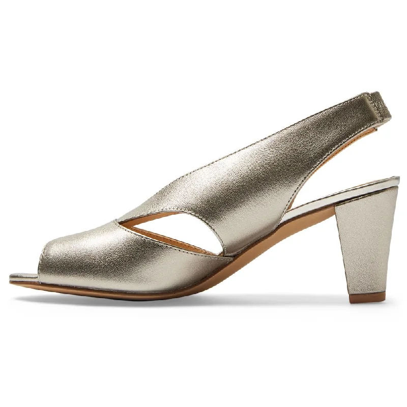 Alice Heel in Pewter Leather