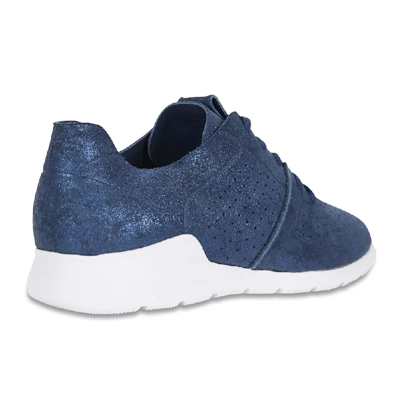 Bolt Sneaker in Navy Suede