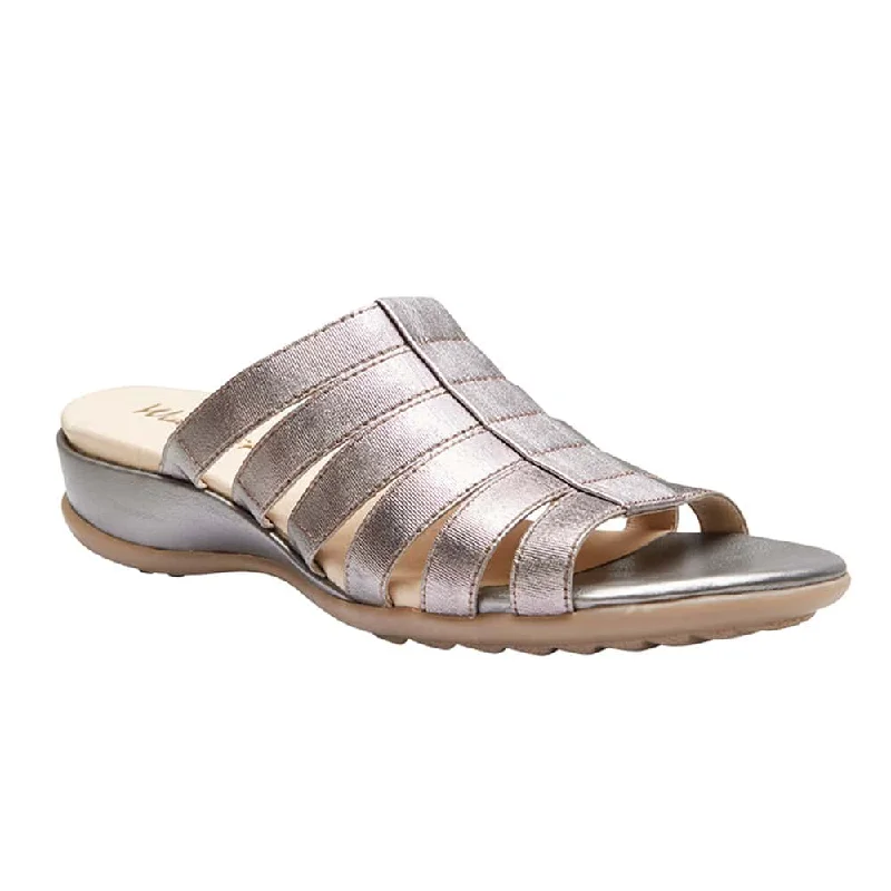 Canal Sandal in Pewter Leather