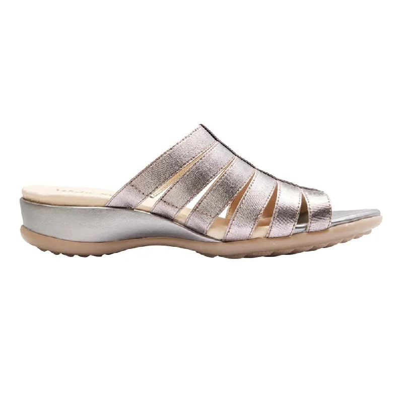 Canal Sandal in Pewter Leather