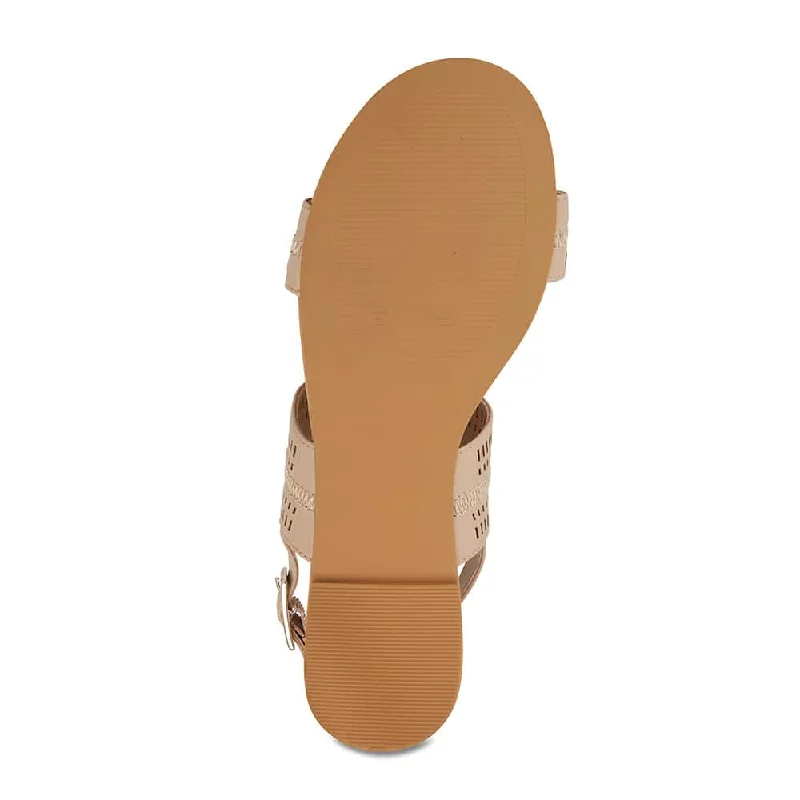 Dainty Sandal in Nude Leather