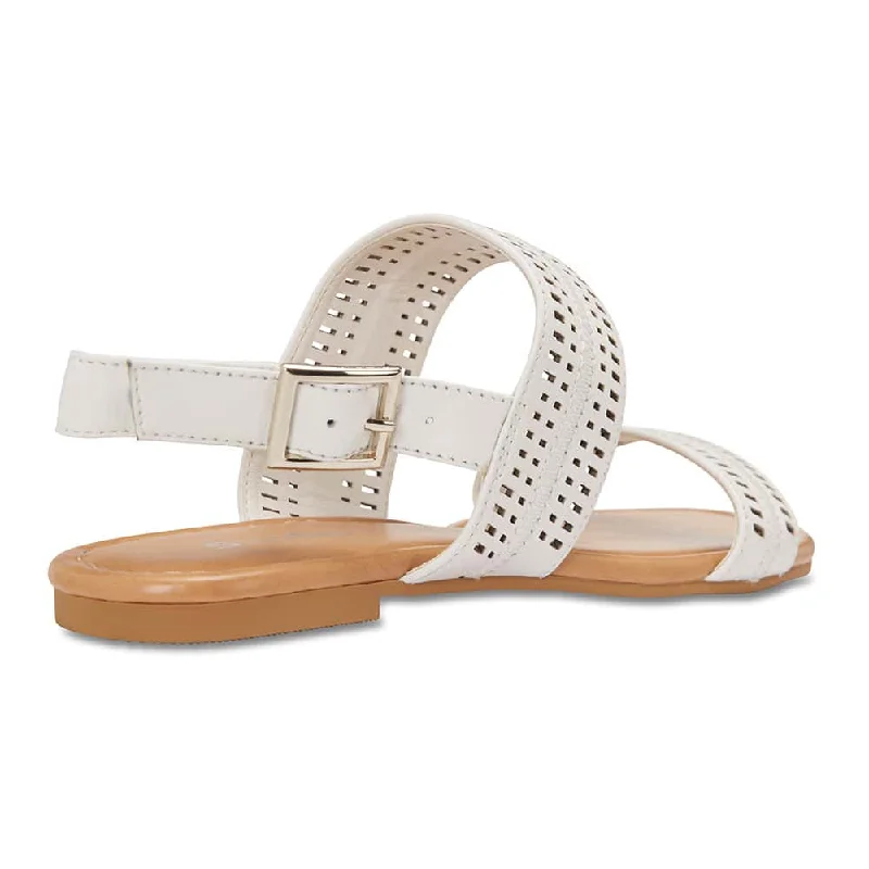 Dainty Sandal in White Leather