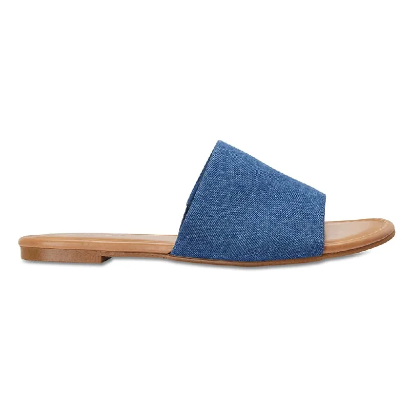 Dana Slide in Denim Fabric