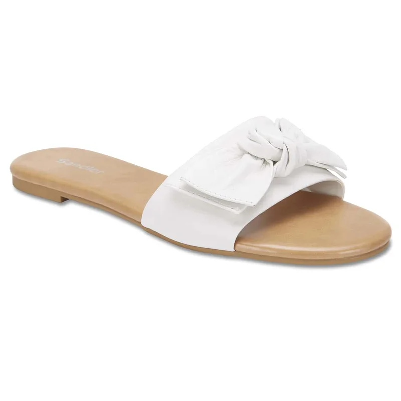 Dove Slide in White Leather