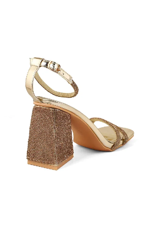 Party Wear Sandal I23678-Golden