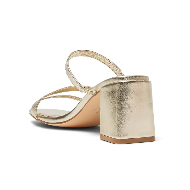 Geisha Heel in Soft Gold Smooth