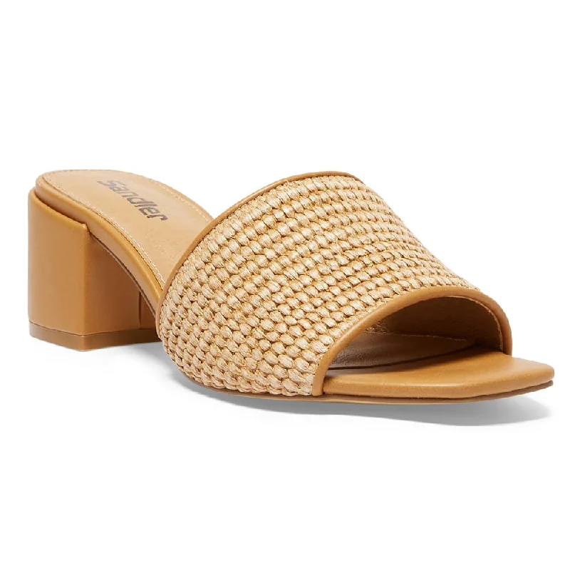 Glenda Heel in Tan Raffia