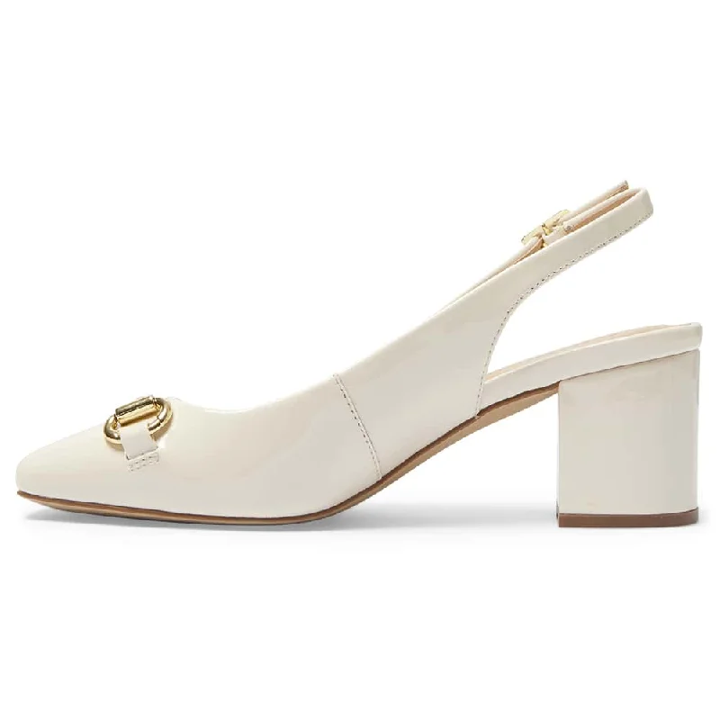 Goldie Heel in Bone Patent