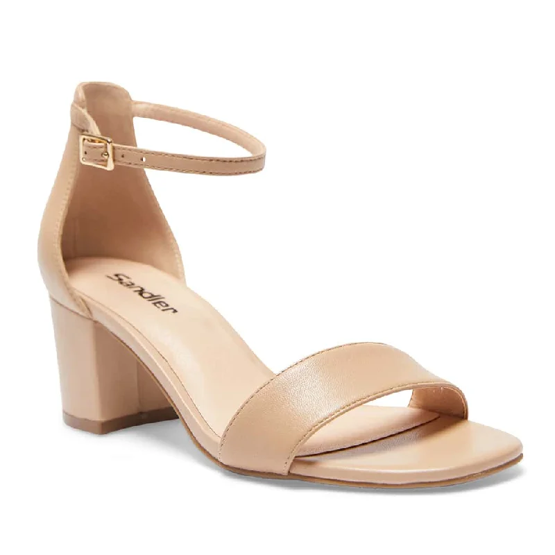 Harmony Heel in Nude Leather