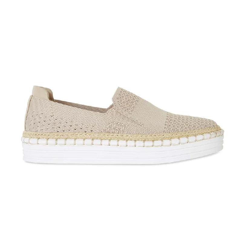 Heart Sneaker in Natural Fabric