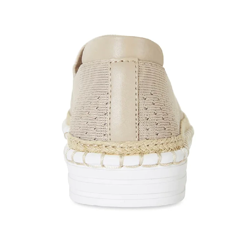 Heart Sneaker in Natural Fabric