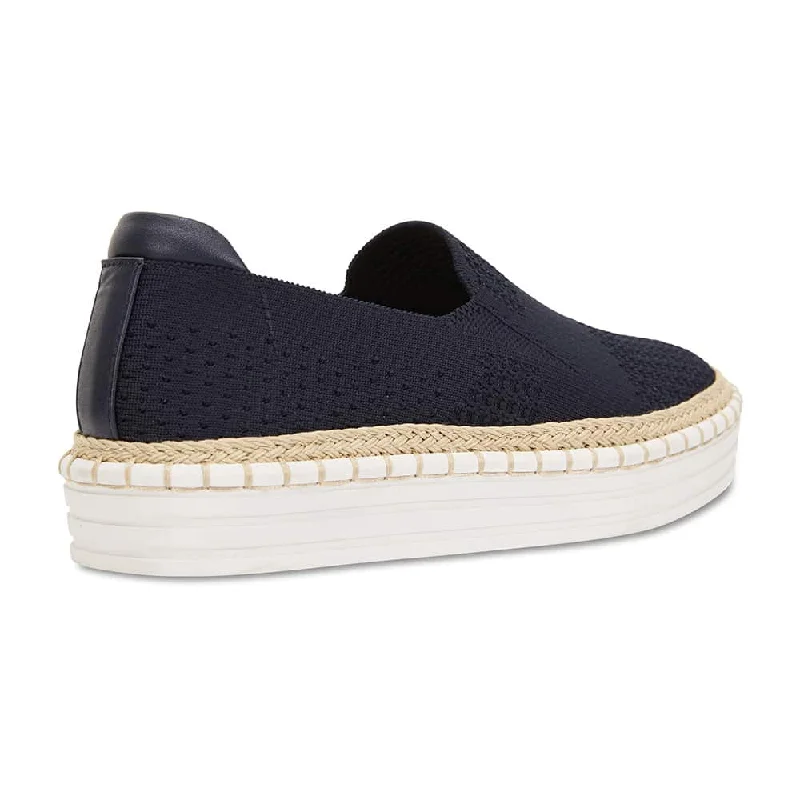 Heart Sneaker in Navy Fabric