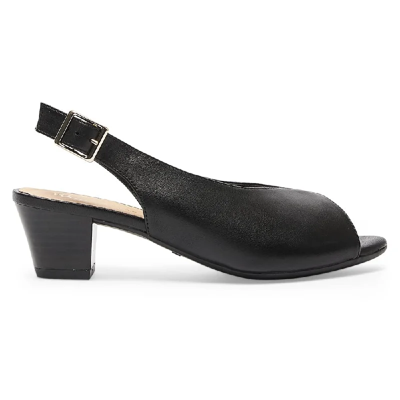 Hilda Heel in Black Leather