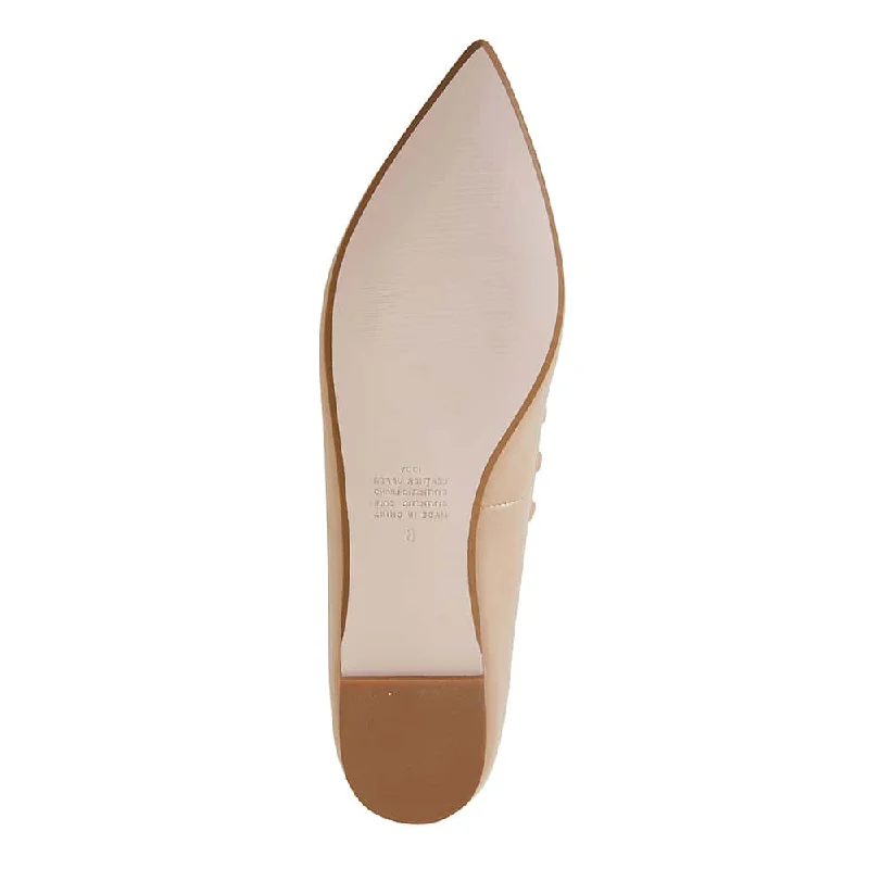 Iggy Flat in Nude And Matte Leather