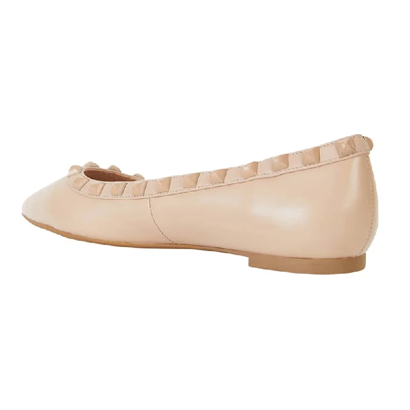 Iggy Flat in Nude And Matte Leather