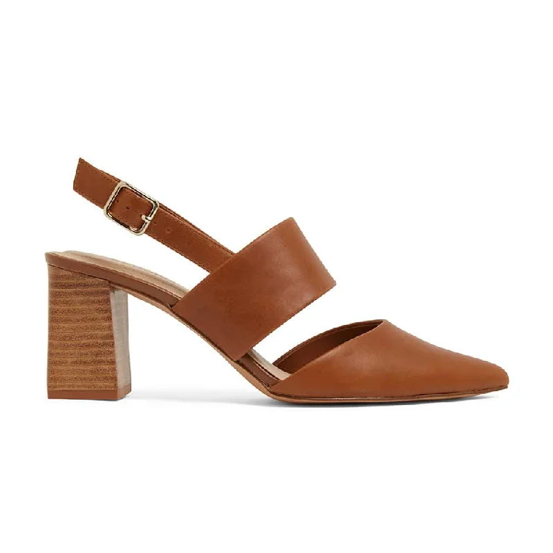 Kitson Heel in Cognac Leather