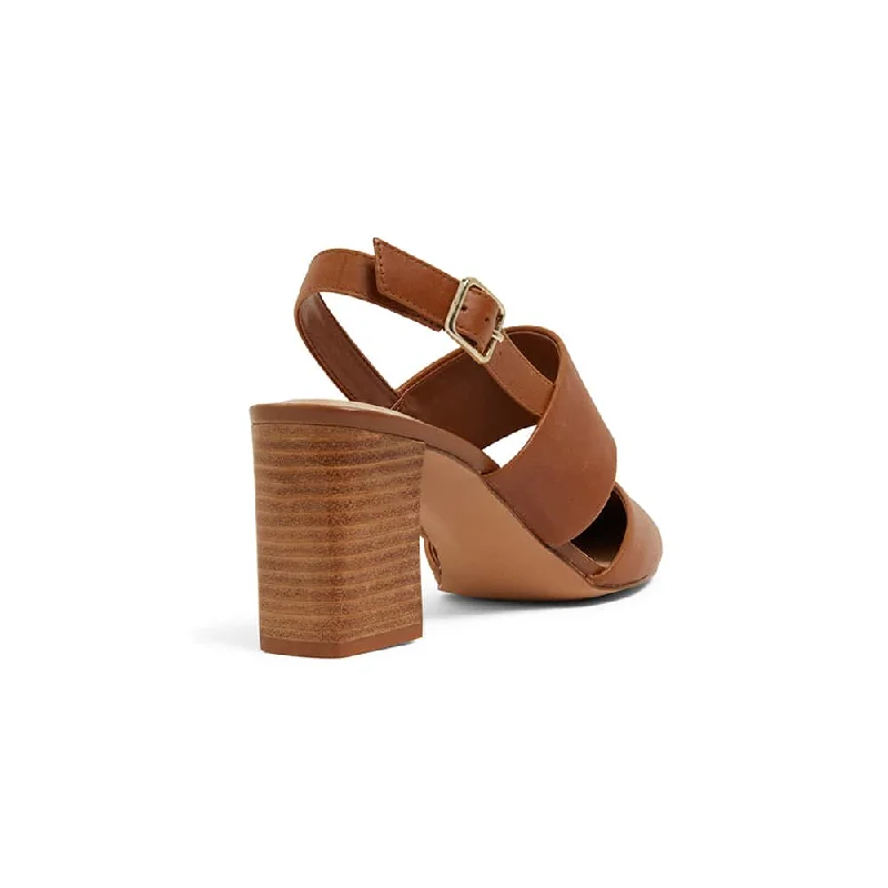 Kitson Heel in Cognac Leather