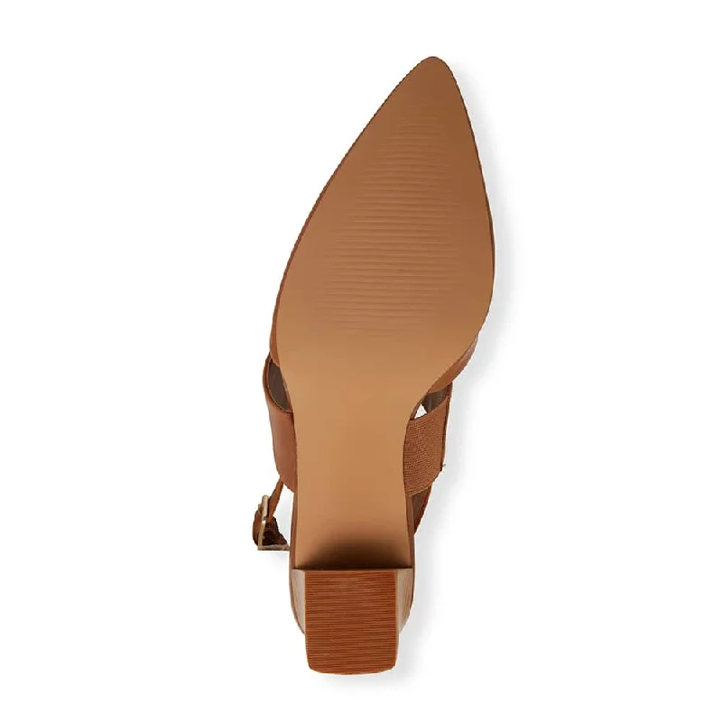 Kitson Heel in Cognac Leather