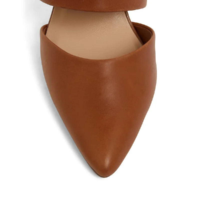 Kitson Heel in Cognac Leather