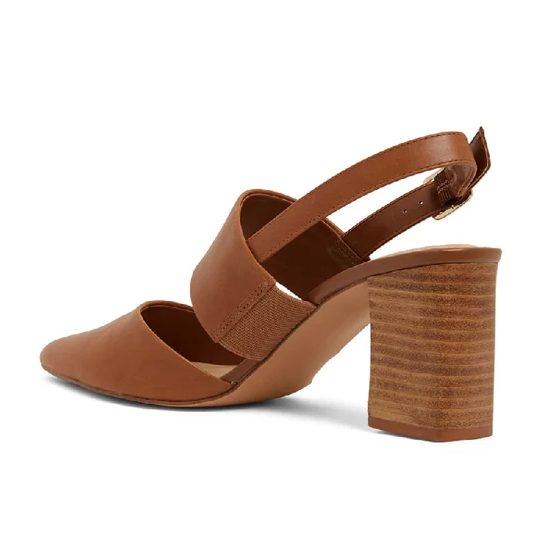 Kitson Heel in Cognac Leather