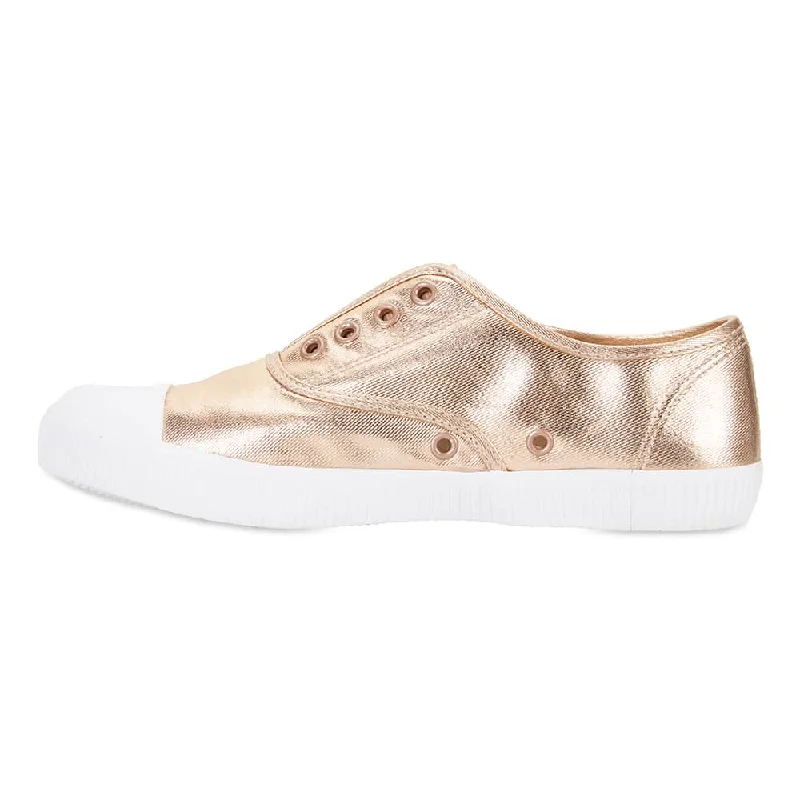 Lacey Sneaker in Rose Gold Canvas