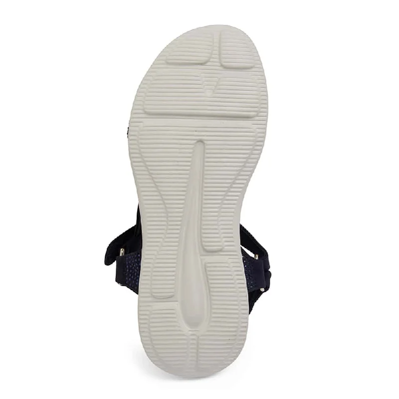 Naples Sandal in Navy Diamante