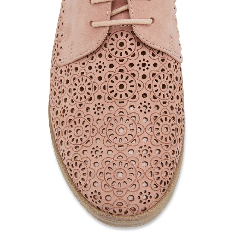 Nero Brogue in Pale Pink Nubuck