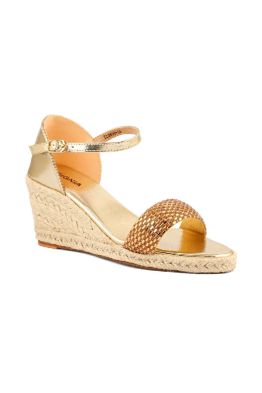 Party Wear Sandal I23690-Golden