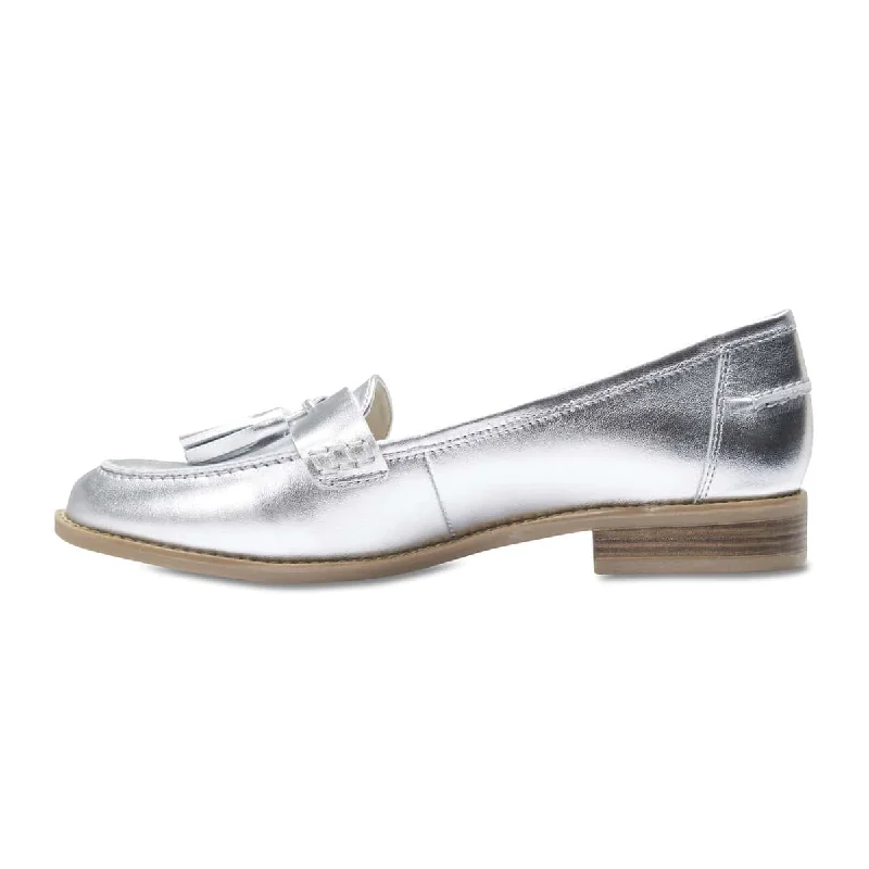 Rapture Loafer in Silver Metallic Leather