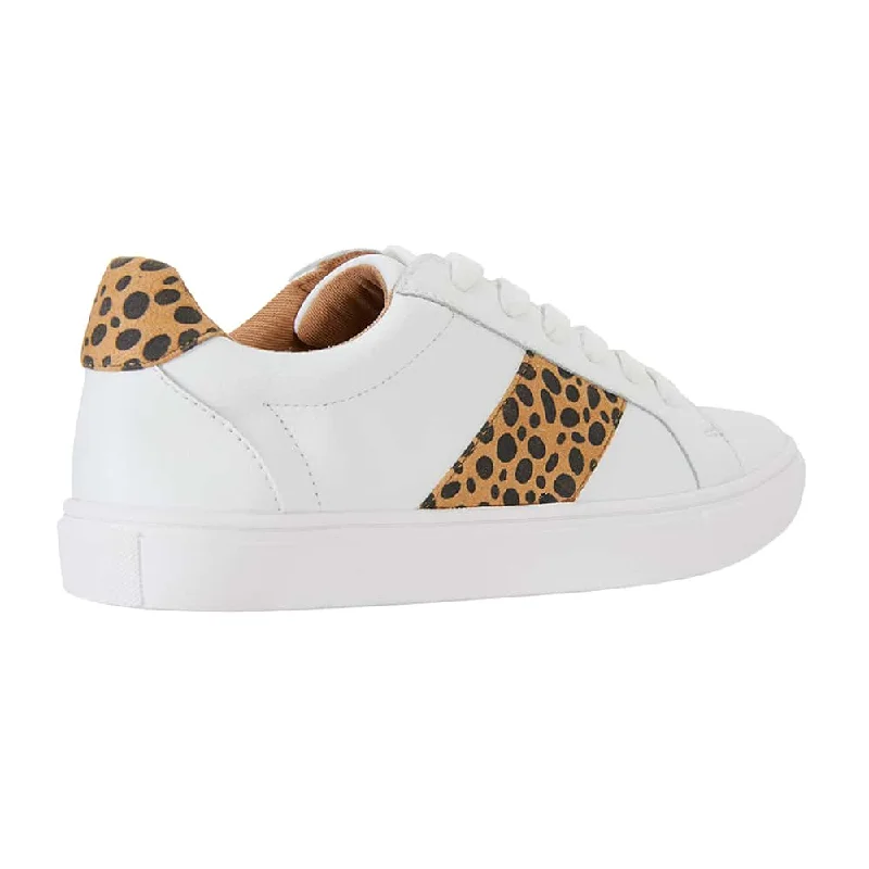 Storm Sneaker in White And Animal Print Leather