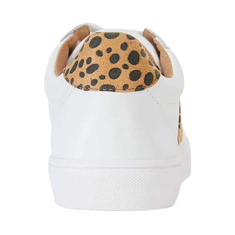 Storm Sneaker in White And Animal Print Leather