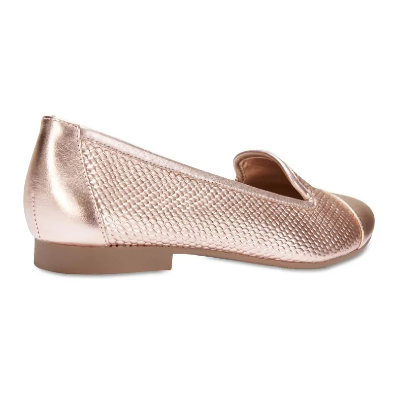 Tamara Loafer in Rose Gold Leather