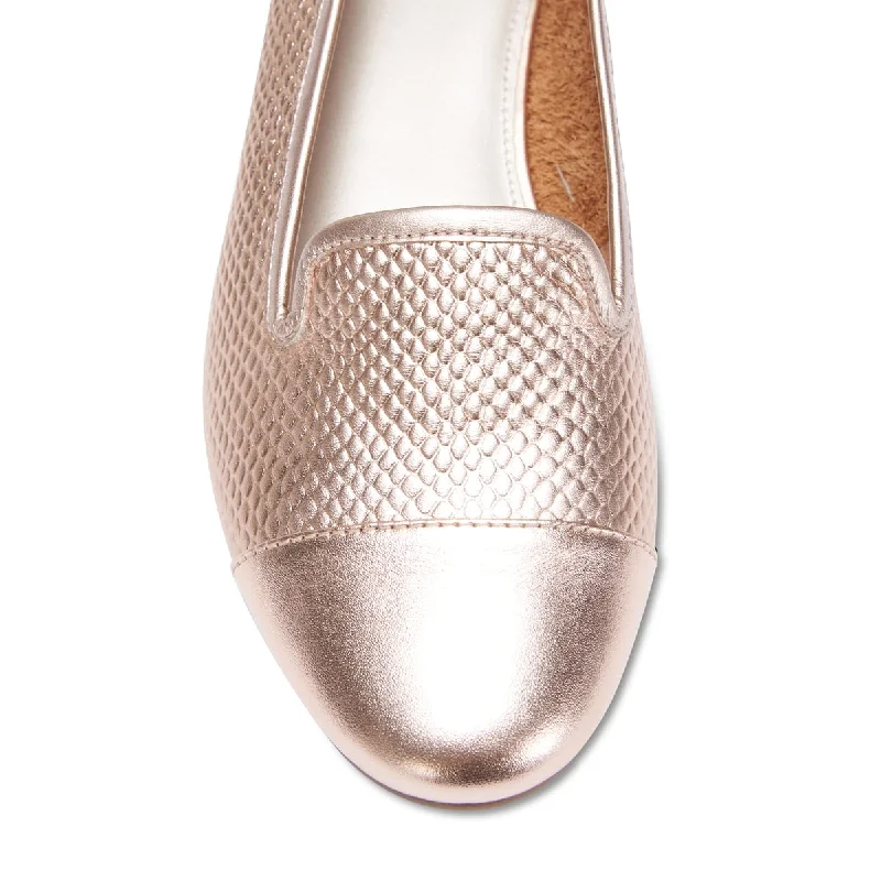 Tamara Loafer in Rose Gold Leather