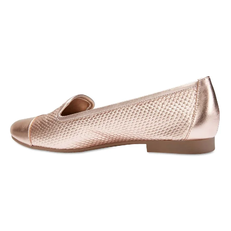 Tamara Loafer in Rose Gold Leather