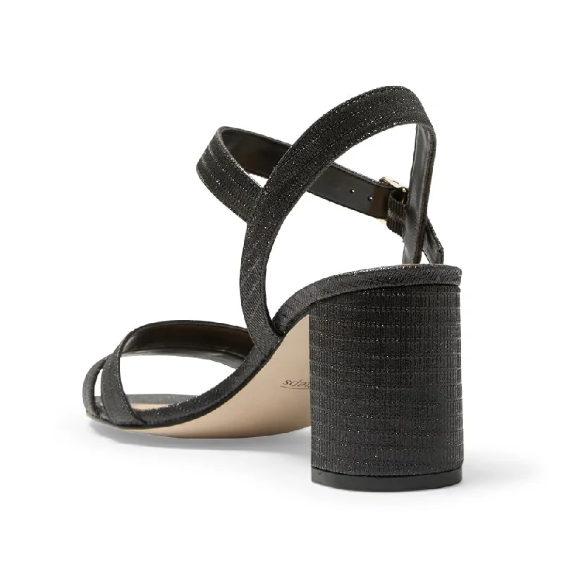 Unity Heel in Black Fabric