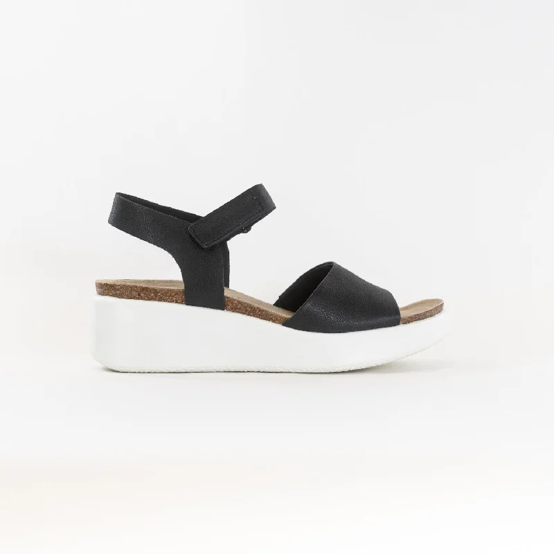 ECCO Flowt Wedge Cork Sandal (Women's) - Black