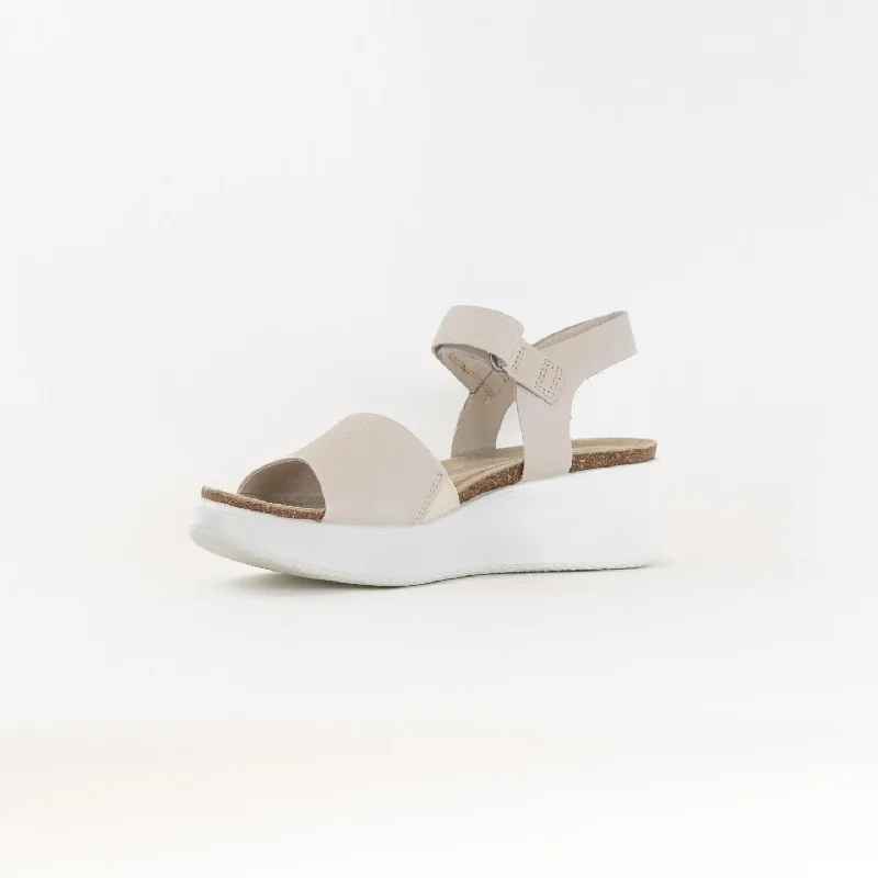 ECCO Flowt Wedge Cork Sandal (Women's) - Limestone