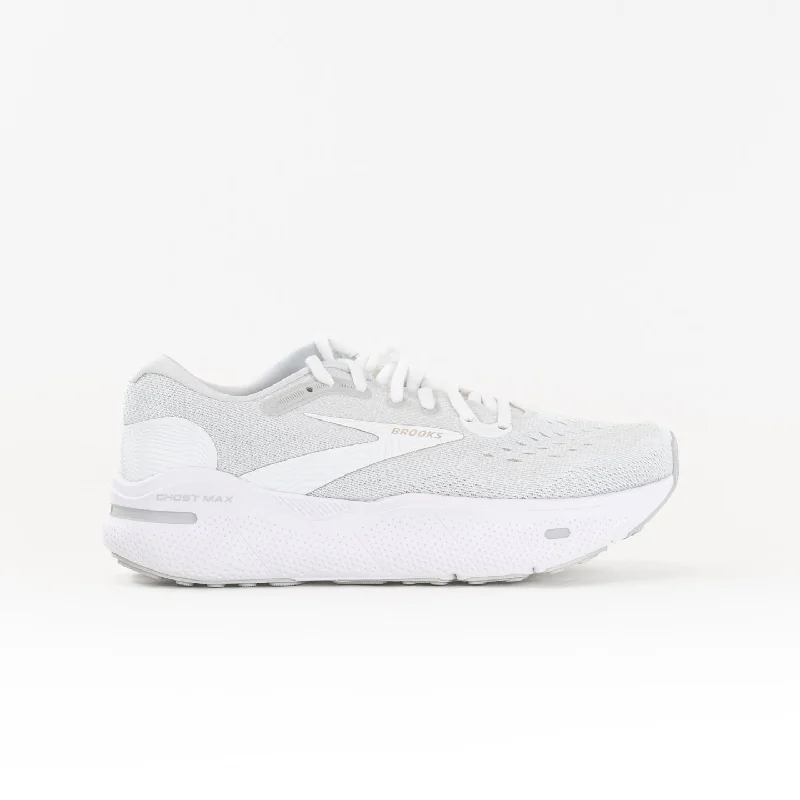 Brooks Ghost Max (Women's) - White/Oyster/Metallic SIlver