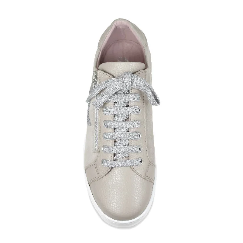 Star: Pale Taupe Leather & Suede