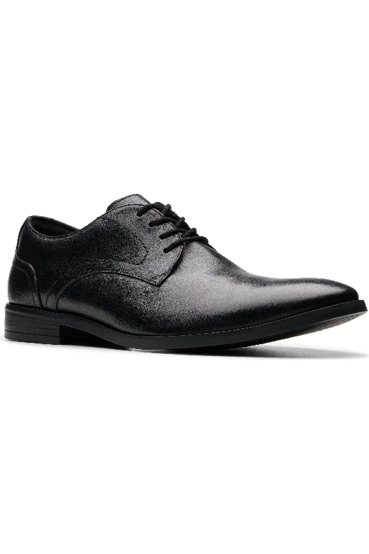 Clarks Brandon Lace in Black Leather