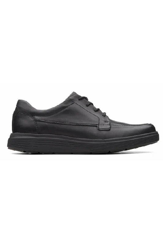 Clarks Un Abode Ease in black leather Extra Wide