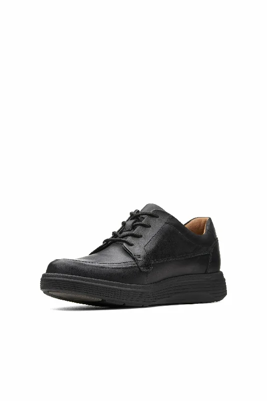 Clarks Un Abode Ease in black leather Extra Wide