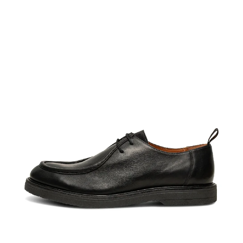 Kip wallabee leather - BLACK